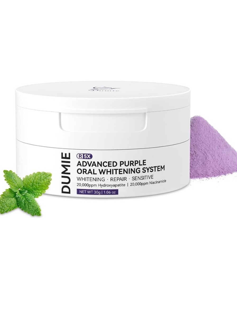 Teeth Whitening Powder, Remineralizing Hydroxyapatite Tooth Powder with Niacinam